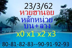 วิเคราะห์หวยฮานอย 23/3/62 ชุด 8