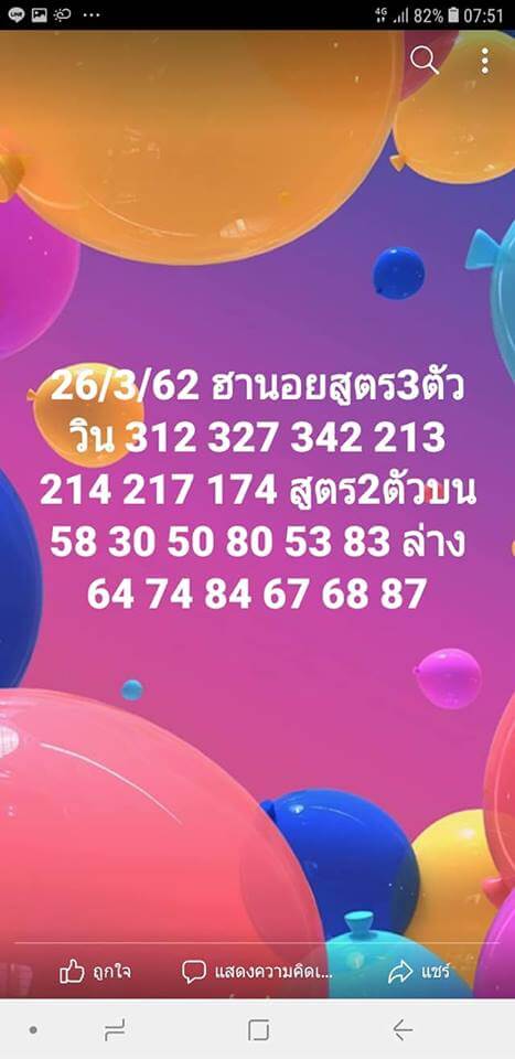 วิเคราะห์หวยฮานอย 26/3/62 ชุดที่ 7