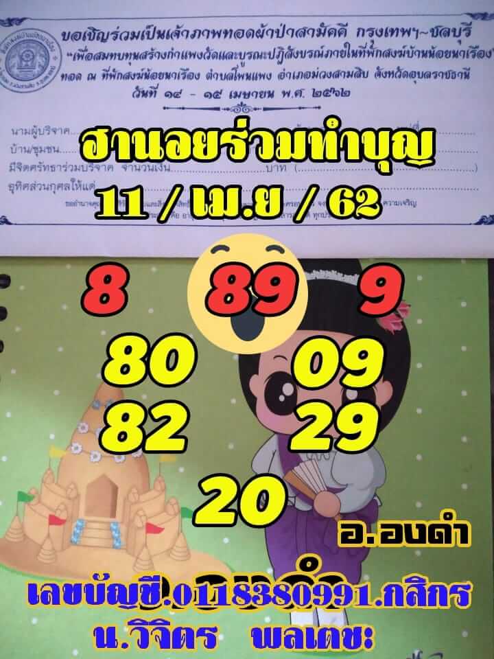 วิเคราะห์หวยฮานอย 11/4/62 ชุดที่ 11