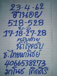 หวยฮานอยวันนี้ 23/4/62 ชุดที่ 6