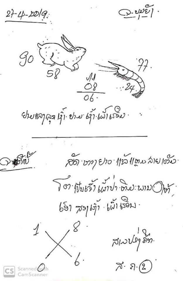 หวยฮานอยวันนี้ 27/4/62 ชุดที่ 2