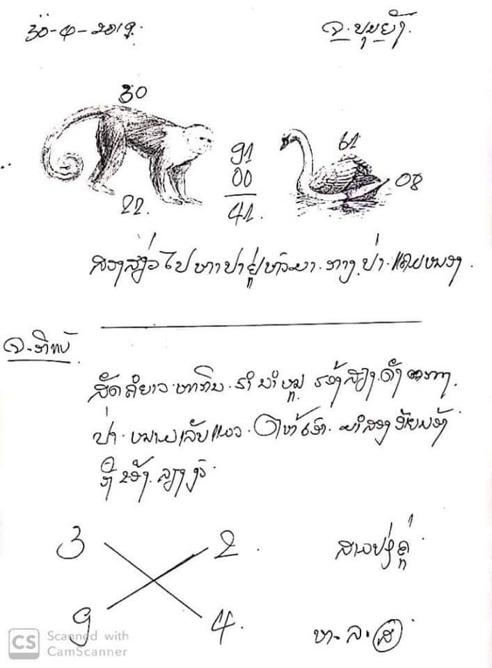 หวยฮานอยวันนี้ 30/4/62 ชุดที่ 10