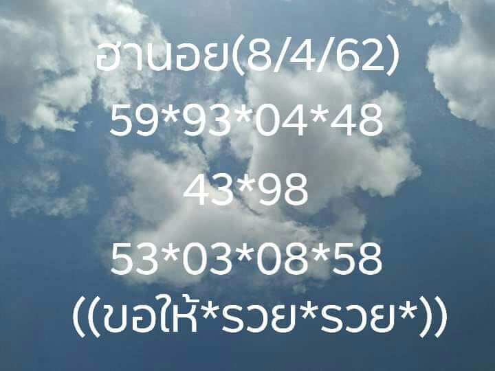 วิเคราะห์หวยฮานอย 8/4/62 ชุดที่ 14