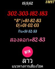 หวยลาววันนี้ 15/5/62 ชุดที่ 4