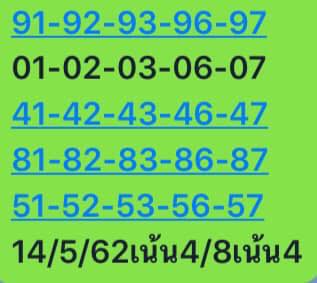 หวยหุ้นวันนี้ 14/5/62 ชุดที่ 6