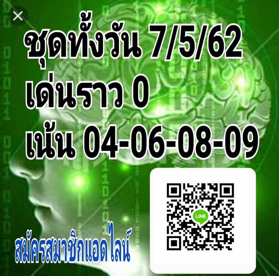 หวยหุ้นวันนี้ 7/5/62 ชุดที่ 9