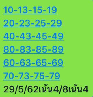 หวยหุ้นวันนี้ 29/5/62 ชุดที่ 15