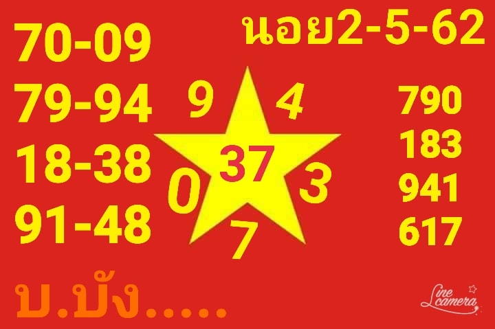 หวยฮานอยวันนี้ 2/5/62 ชุดที่ 6