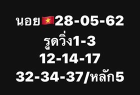 หวยฮานอยวันนี้ 28/5/62 ชุดที่ 10