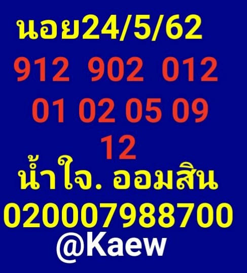 หวยฮานอยวันนี้ 24/5/62 ชุดที่ 5