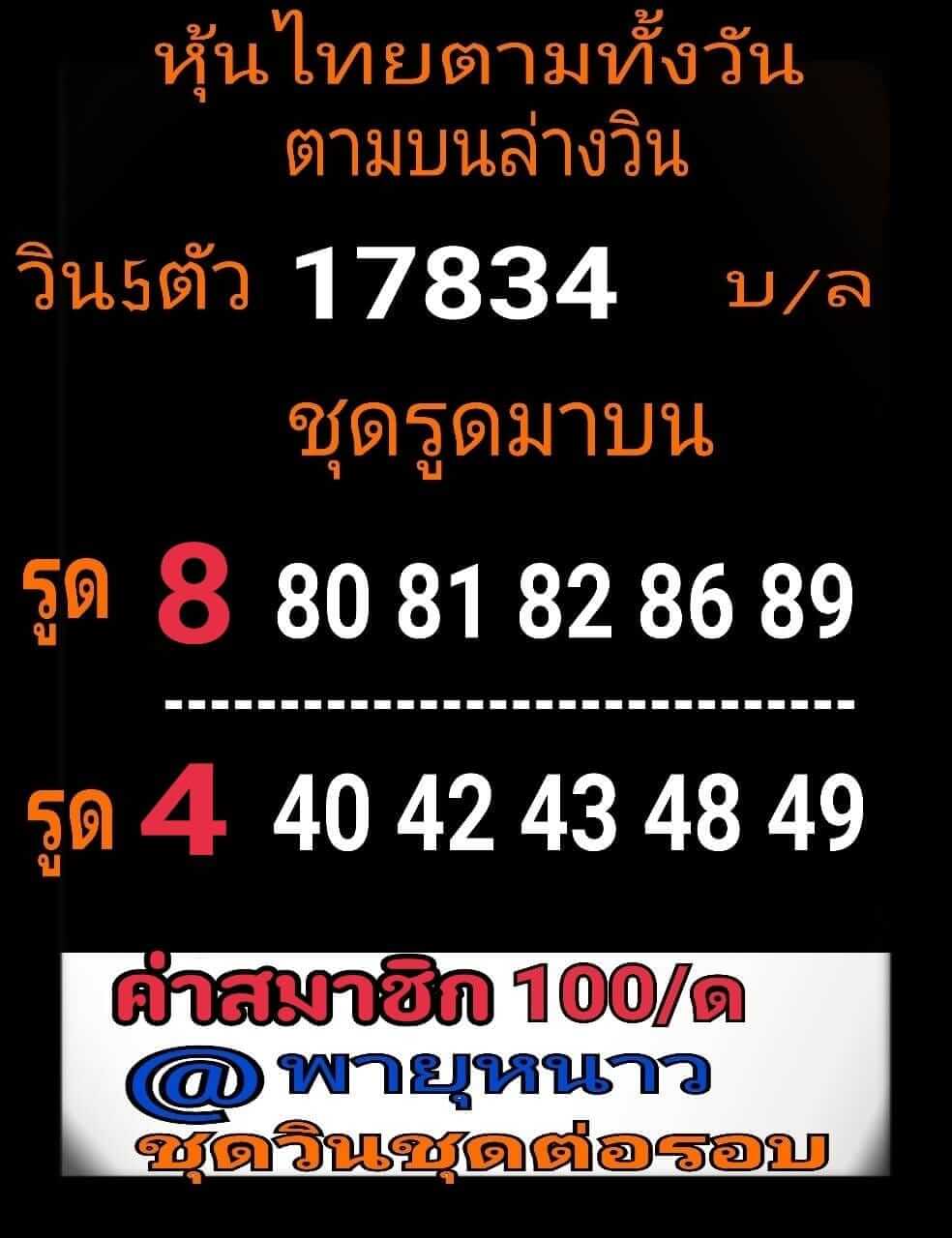 หวยหุ้นวันนี้ 13/6/62 ชุดที่ 4