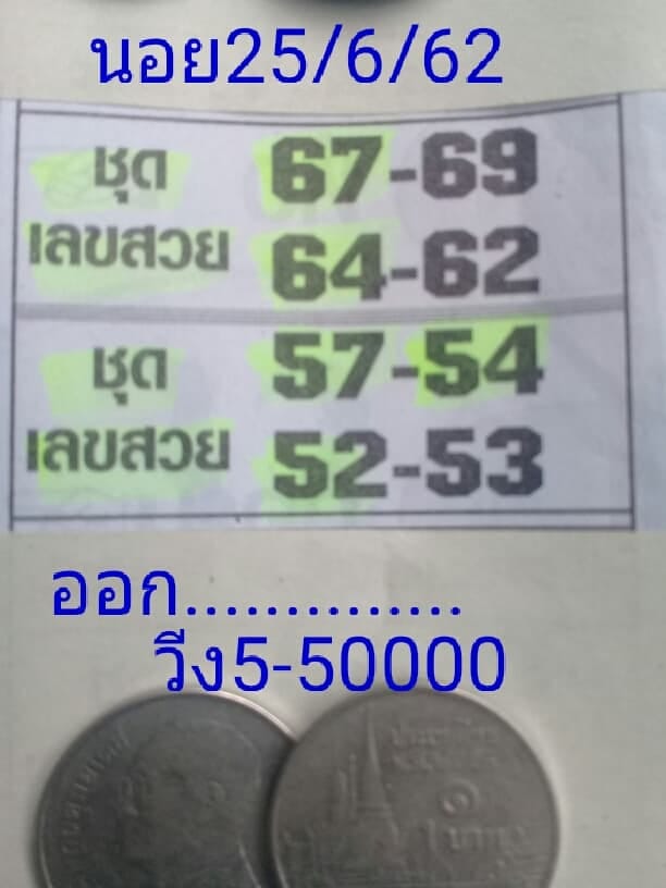 หวยฮานอยวันนี้ 25/6/62 ชุดที่ 2