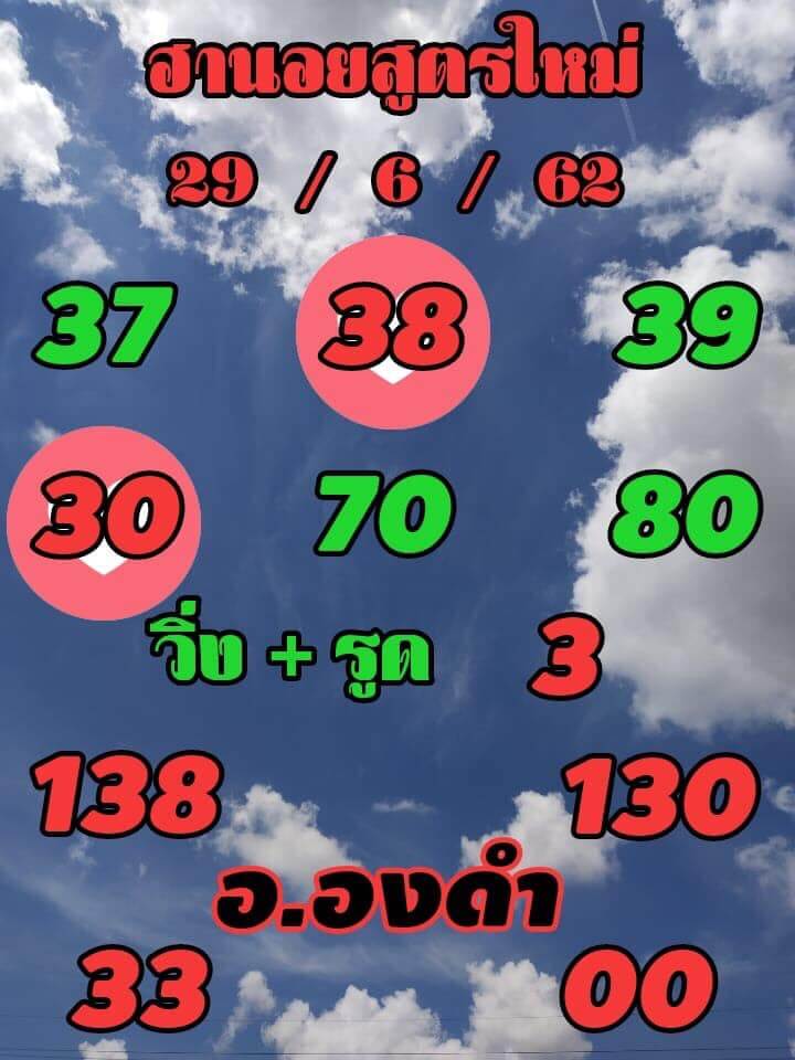 หวยฮานอยวันนี้ 29/6/62 ชุดที่ 9