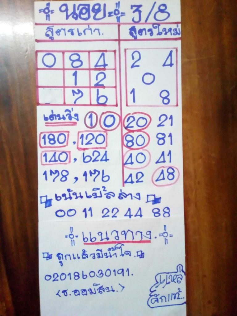 หวยฮานอยวันนี้ 3/8/62 ชุดที่ 2