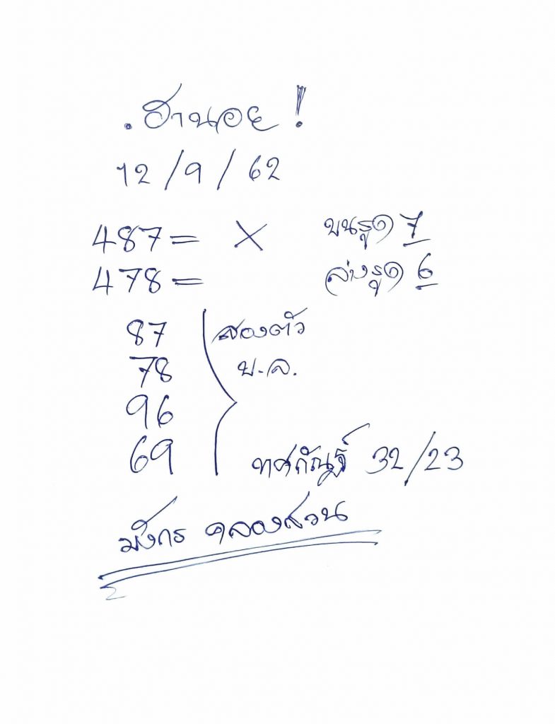 หวยฮานอยวันนี้ 12/9/62 ชุดที่ 4