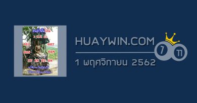 หวยคนล่าฝัน 1/11/62