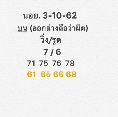 หวยฮานอย 3 ตุลาคม 2562