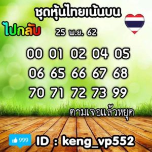 หวยหุ้นวันนี้ 25/11/62 ชุดที่ 7