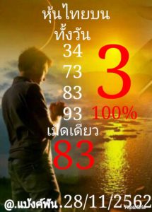 หวยหุ้นวันนี้ 28/11/62 ชุดที่ 6