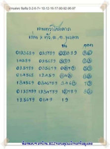 หวยเทวาโชคลาภ 1/12/62 ชุดที่ 1