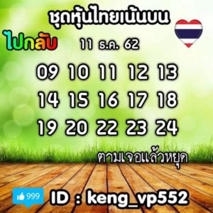 หวยหุ้นวันนี้ 11/12/62 ชุดที่ 10