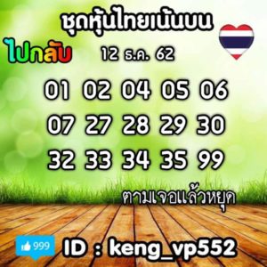 หวยหุ้นวันนี้ 12/12/62 ชุดที่ 10