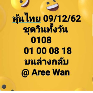 หวยหุ้นวันนี้ 9/12/62 ชุดที่ 5