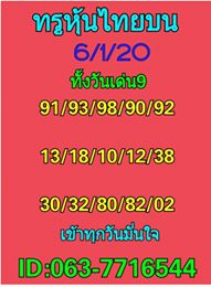 หวยหุ้นวันนี้ 6/1/63 ชุดที่ 14