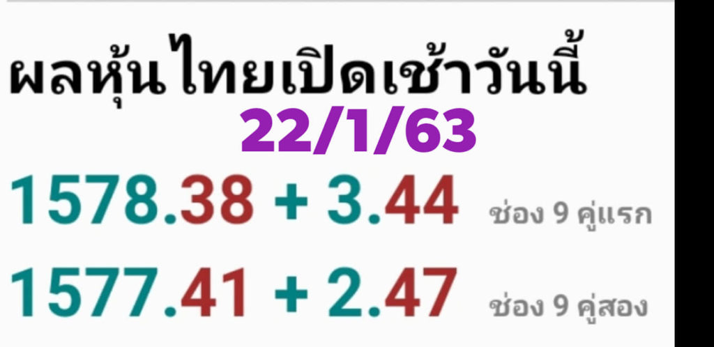 หวยหุ้นวันนี้ ชุดที่ 3