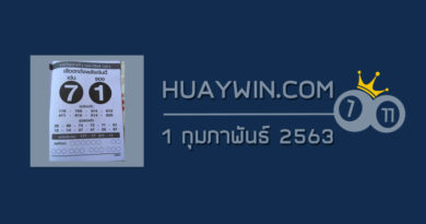 หวยเสือตกถังพลังเงินดี 1/2/63