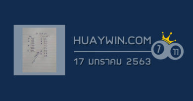 หวยแมงปอ 17/1/63