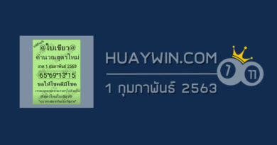 หวยใบเขียว 1/2/63