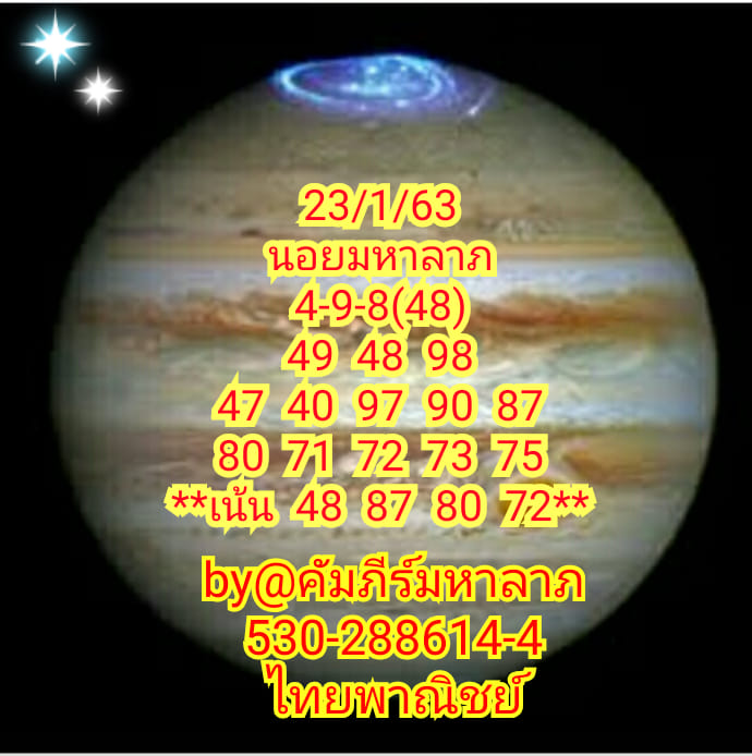 แนวทางหวยฮานอย 23/1/63 