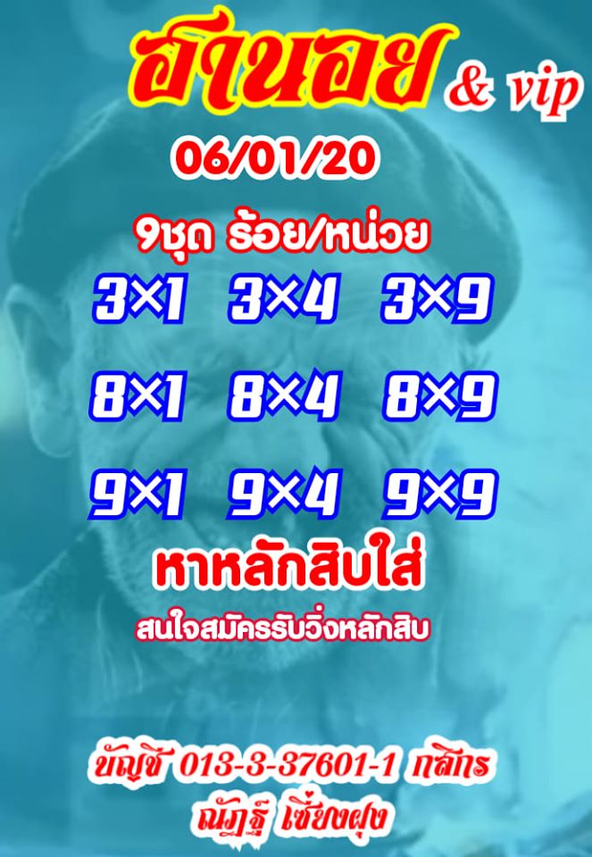 แนวทางหวยฮานอย 6/1/63 