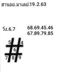หวยมาเลย์วันนี้ 19/2/63 ชุดที่ 5