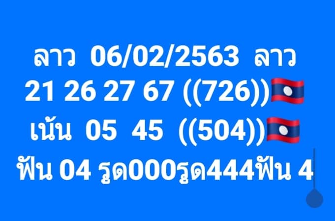 หวยลาววันนี้ ชุดที่ 1