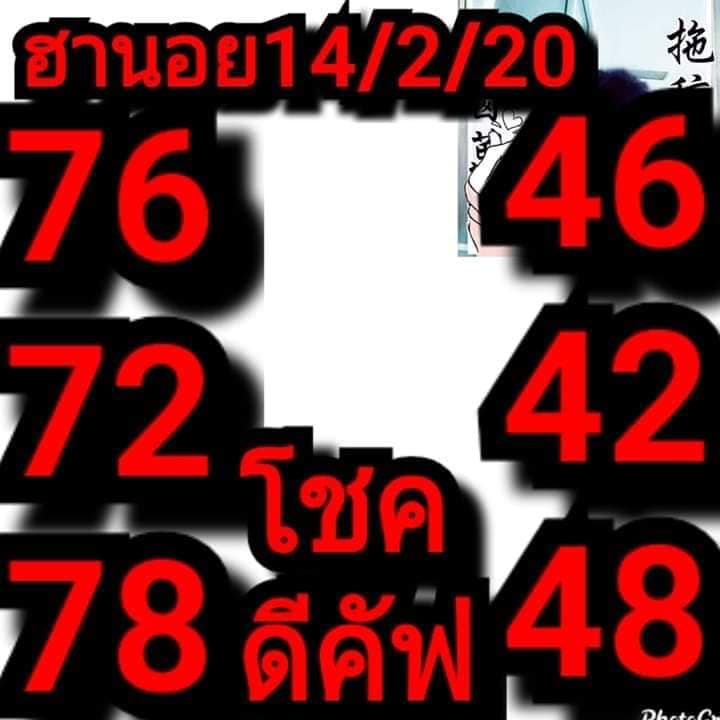 แนวทางหวยฮานอย 14/2/63 