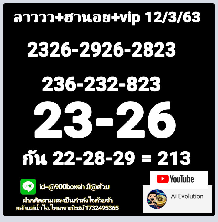 หวยลาววันนี้ 12/3/63 