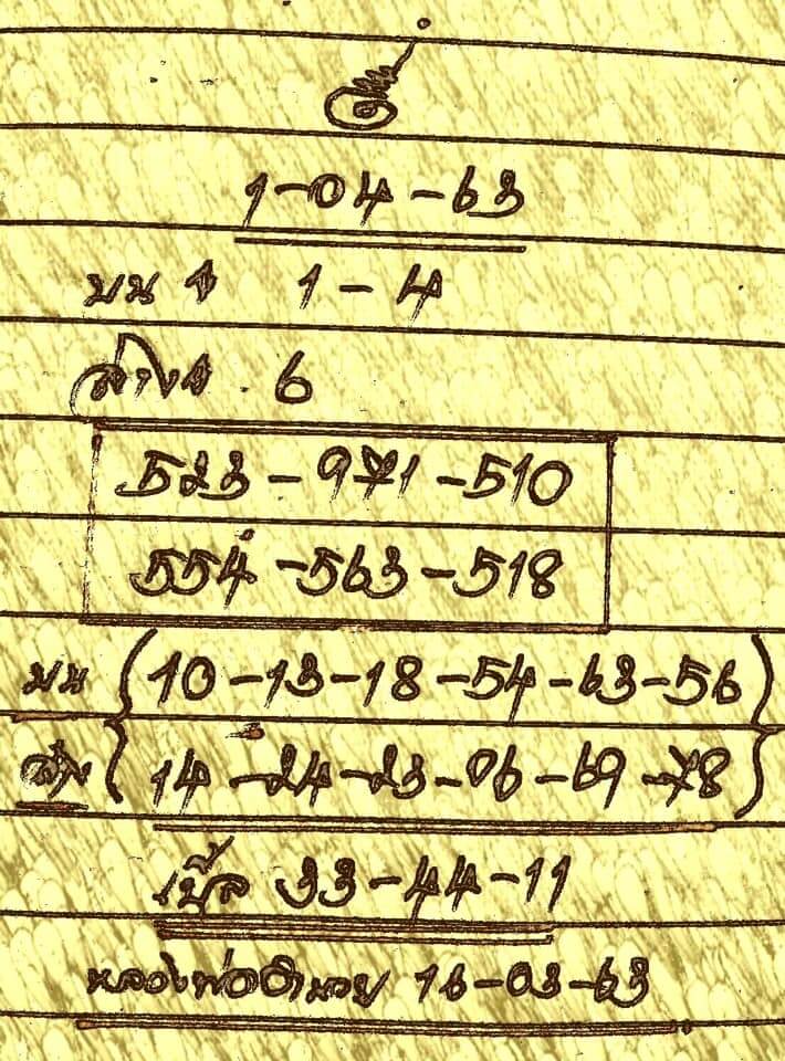 หวยหลวงพ่อเงิน 1/4/63