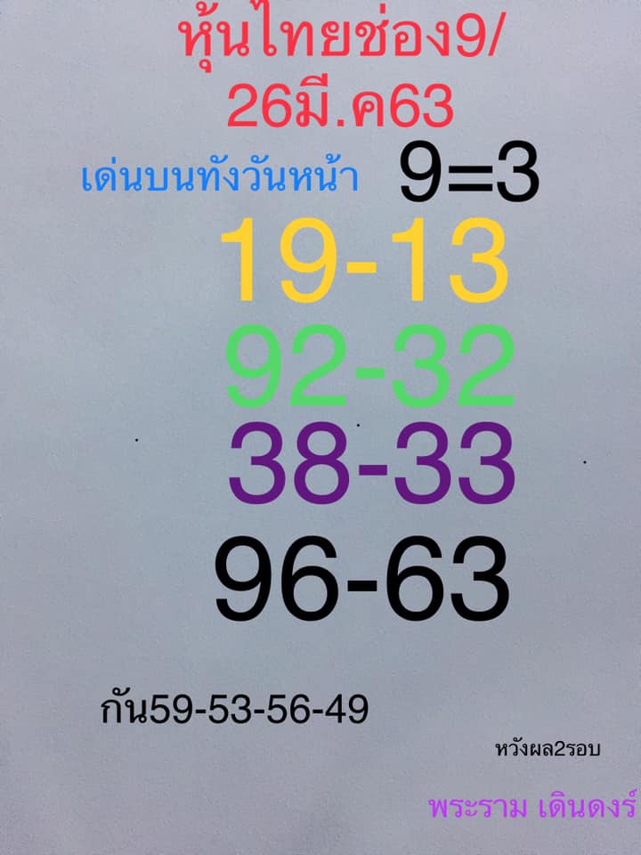 หวยหุ้นวันนี้ ชุดที่ 11