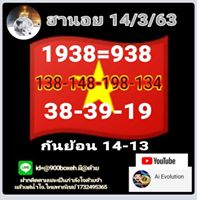 แนวทางหวยฮานอย 14/3/63 ชุดที่ 6