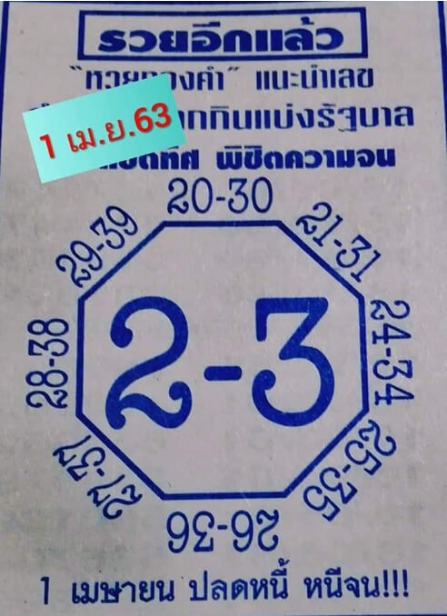 เลขแปดทิศ 1/4/63