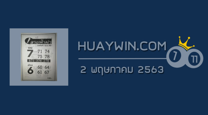 หวยสายฟ้าผ่า 2/5/63