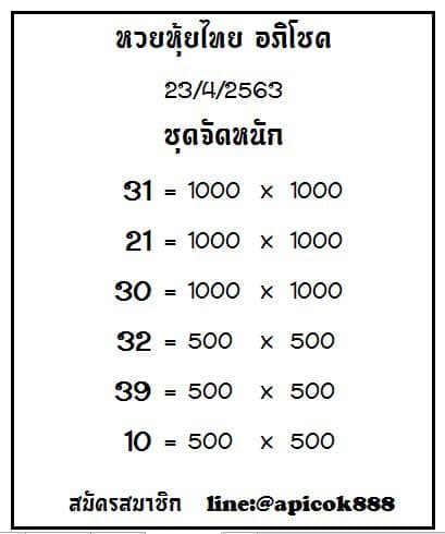 หวยหุ้นวันนี้ ชุดที่ 6