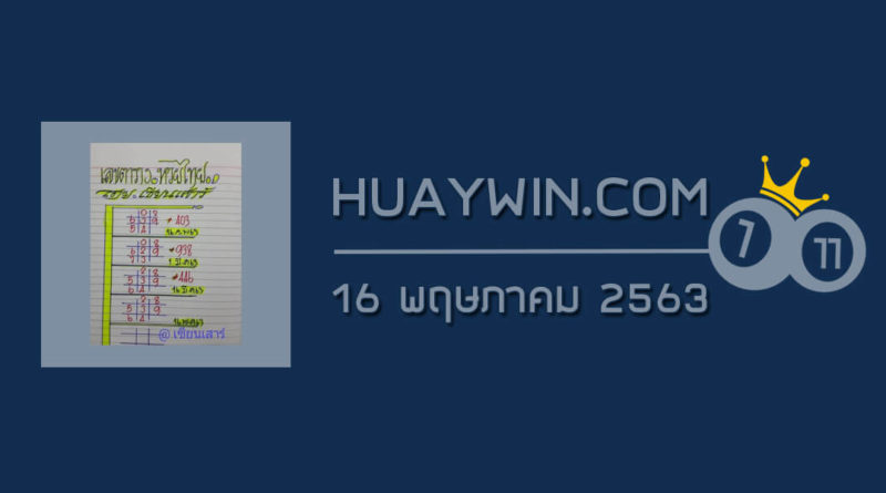 หวยป๋าเสาร์ 16/5/63