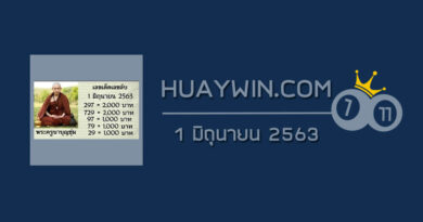 หวยพระครูบาบุญชุ่ม 1/6/63