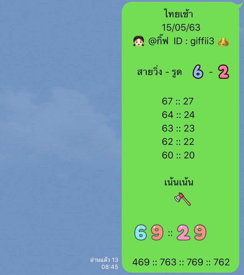 หวยหุ้นวันนี้ 15/5/63 