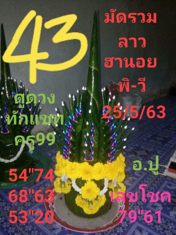 แนวทางหวยฮานอย 25/5/63 