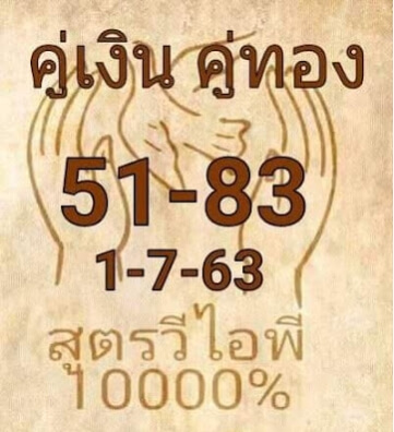 หวยสูตรวีไอพี 1/7/63