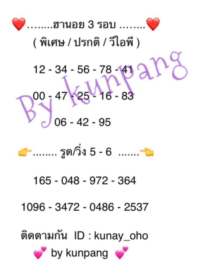 แนวทางหวยฮานอย ชุดที่ 3